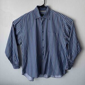 Robert Talbott Men's Multicolor Striped Long Sleeve Dress Shirt Size XL